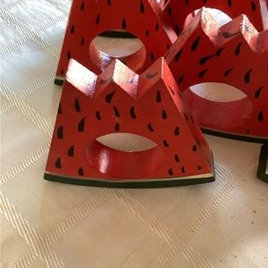 NWOT EIGHT WOOD WATERMELON NAPKIN HOLDERS